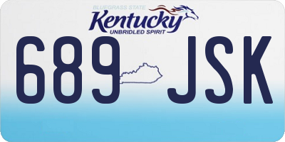 KY license plate 689JSK