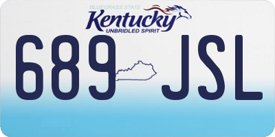 KY license plate 689JSL