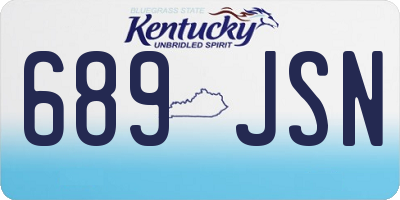 KY license plate 689JSN
