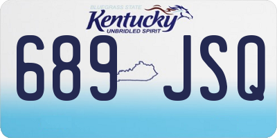 KY license plate 689JSQ