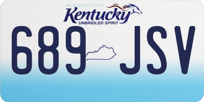 KY license plate 689JSV
