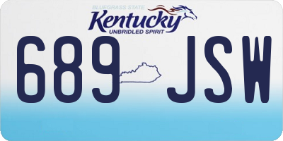 KY license plate 689JSW