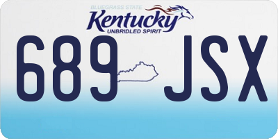 KY license plate 689JSX