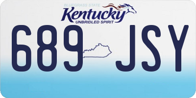 KY license plate 689JSY