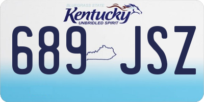 KY license plate 689JSZ