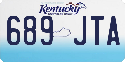 KY license plate 689JTA