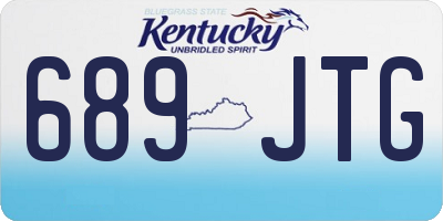 KY license plate 689JTG