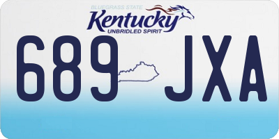 KY license plate 689JXA