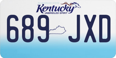 KY license plate 689JXD