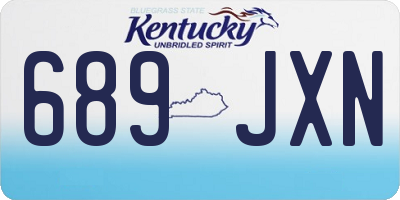 KY license plate 689JXN