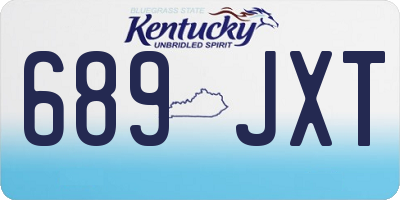 KY license plate 689JXT