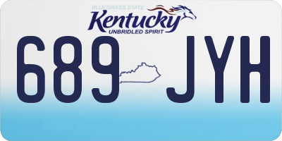 KY license plate 689JYH