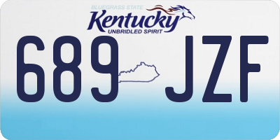 KY license plate 689JZF