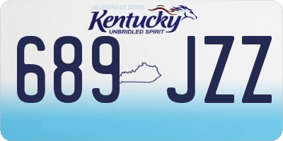 KY license plate 689JZZ