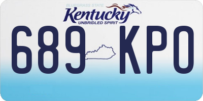 KY license plate 689KPO
