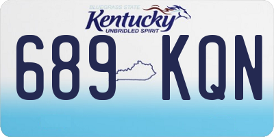 KY license plate 689KQN