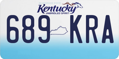 KY license plate 689KRA