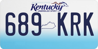 KY license plate 689KRK