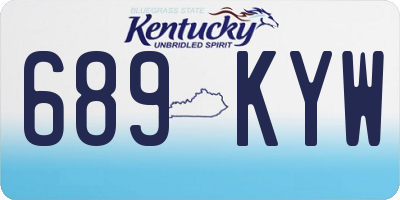 KY license plate 689KYW
