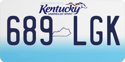 KY license plate 689LGK