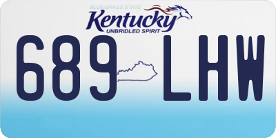 KY license plate 689LHW