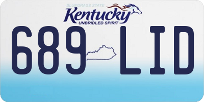 KY license plate 689LID