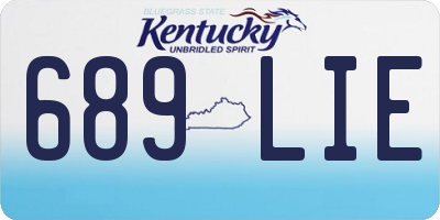KY license plate 689LIE