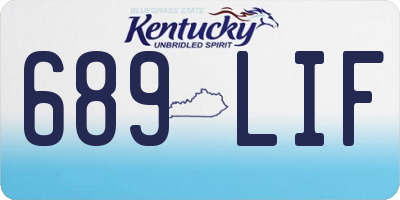 KY license plate 689LIF