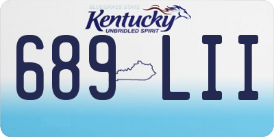 KY license plate 689LII
