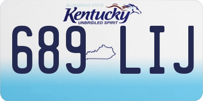 KY license plate 689LIJ