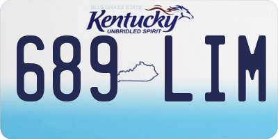 KY license plate 689LIM