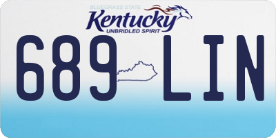 KY license plate 689LIN
