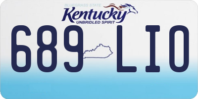 KY license plate 689LIO