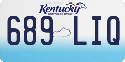 KY license plate 689LIQ