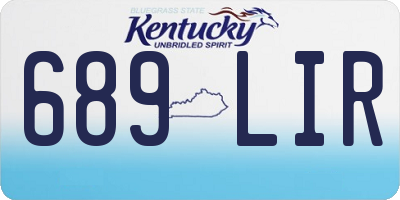 KY license plate 689LIR