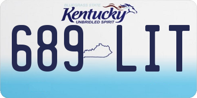 KY license plate 689LIT