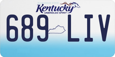 KY license plate 689LIV