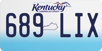 KY license plate 689LIX