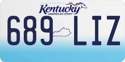 KY license plate 689LIZ