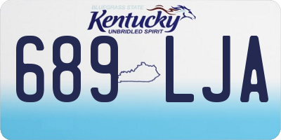 KY license plate 689LJA