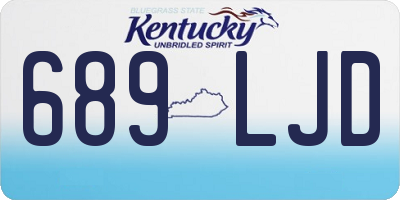 KY license plate 689LJD