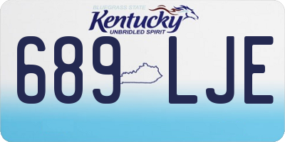 KY license plate 689LJE