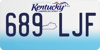 KY license plate 689LJF