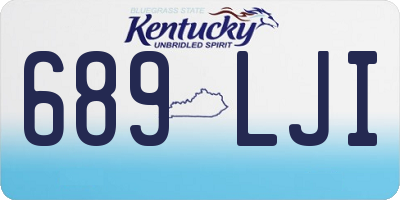 KY license plate 689LJI