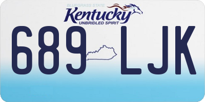 KY license plate 689LJK