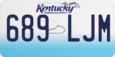 KY license plate 689LJM