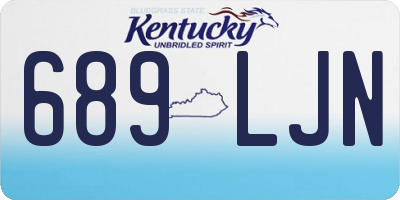 KY license plate 689LJN