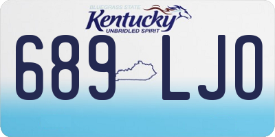KY license plate 689LJO