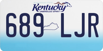 KY license plate 689LJR
