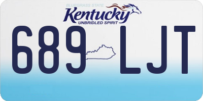 KY license plate 689LJT